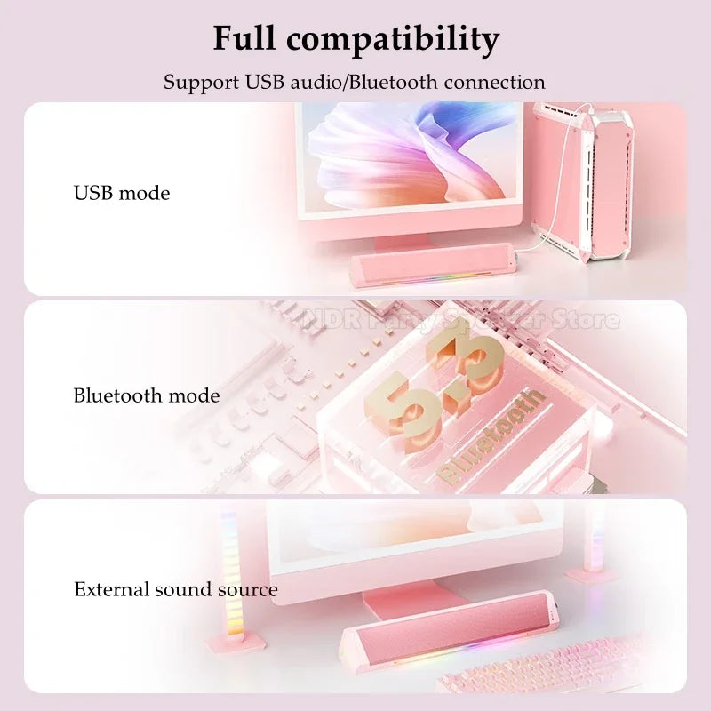 Home Bluetooth Gaming Speakers Portable USB Subwoofer Surround Stereo Sound Amplifiers Soundbar Speaker Desktop Speakers For PC