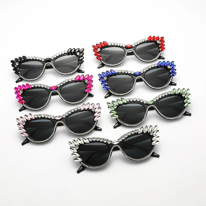 “Diamond Eyes 23241” – Chaos-Cat UV400 Big Gem Sunglasses for Max Drama & Minimal Subtlety | Gradient Polycarbonate Cat Eye Spectacles - Premium shades from dsers - Just $10.99! Shop now at Lizard Vigilante