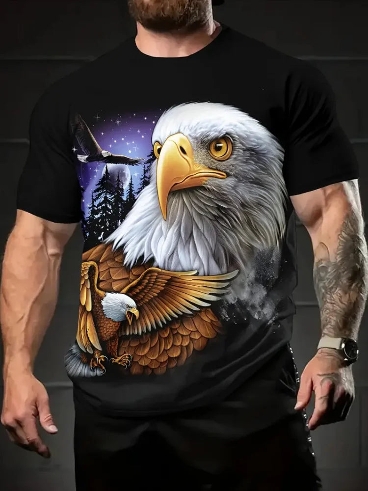 FREEDOM TALON // 3D Screaming Eagle Tee – Summer Casual Patriot Grind Edition - Premium tee from dsers - Just $14.99! Shop now at Lizard Vigilante