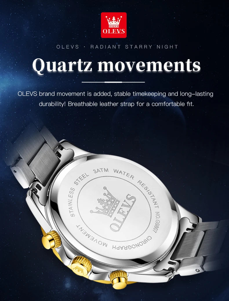 OLEVS 9807 Men's Luxury Watch - A Celestial Timepiece - Premium watches from Lizard Vigilante - Just $55.99! Shop now at Lizard Vigilante