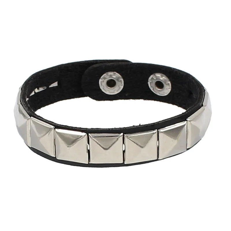 Punk Skull Goth Cuff Bracelet – New Bold, Edgy Style for Men and Women! - Premium bracelets from Lizard Vigilante - Just $18.88! Shop now at Lizard Vigilante