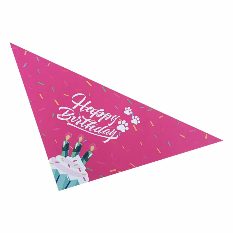 Dog Birthday Boy&Girl Bandana Pet Happy Birthday Party Supplies Triangle Bibs Scarf Accessories For Doggy Large Dog