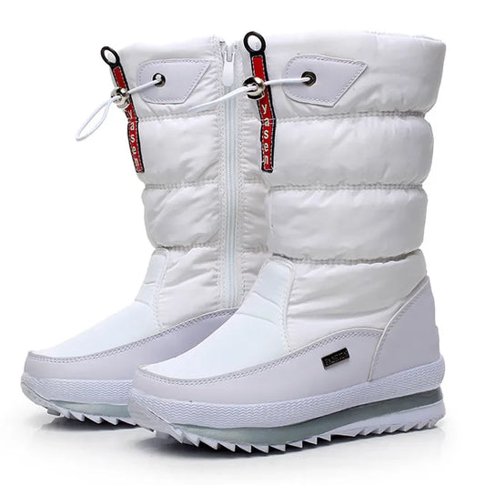 Platform Winter Boots Women Snow Boots Thick Plush Waterproof Non-slip Boots Fashion Women Winter Shoes Warm Fur Botas mujer - Premium boots from Lizard Vigilante - Just $44.69! Shop now at Lizard Vigilante