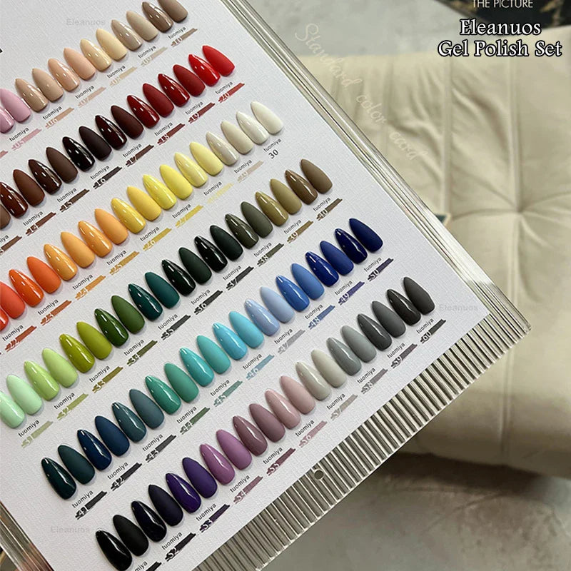 Eleanuos Popular gel Polishing 60PCS Mixed Varnish Soaking Rainbow Semi Permanent Shining Four Season Nail UV LED Salon gel 15ML