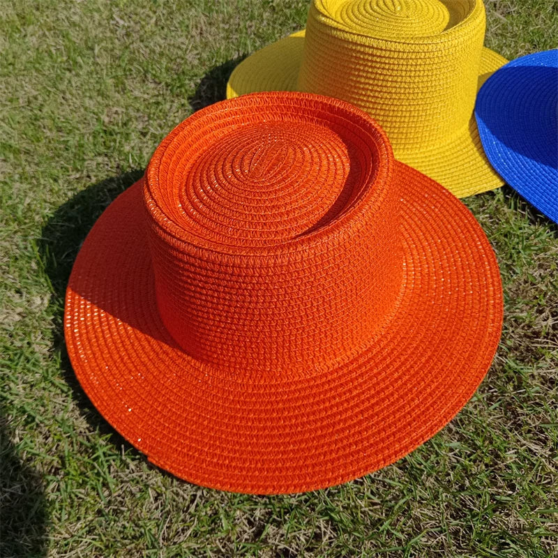 Lizard Vigilante Candy Straw Sun Hat – adjustable raffia summer hat for outlaw beach days & street-side shade