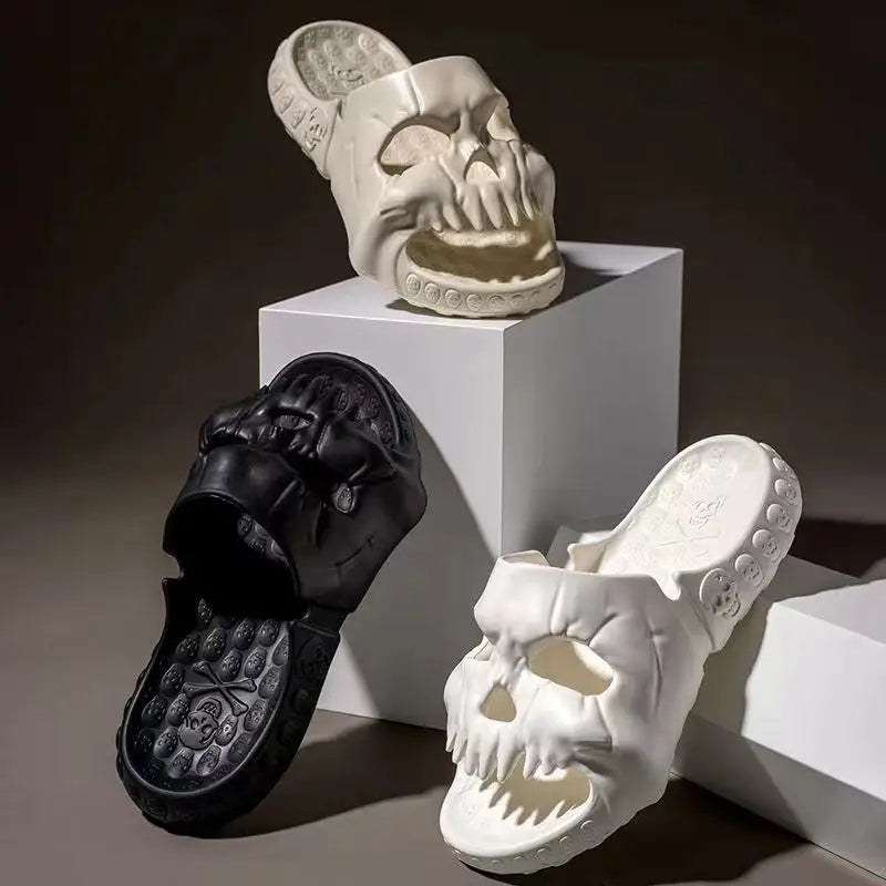 Terrifying Men's Skull Flip Flops Skull Sandals - Premium flipflops from Lizard Vigilante - Just $39.99! Shop now at Lizard Vigilante