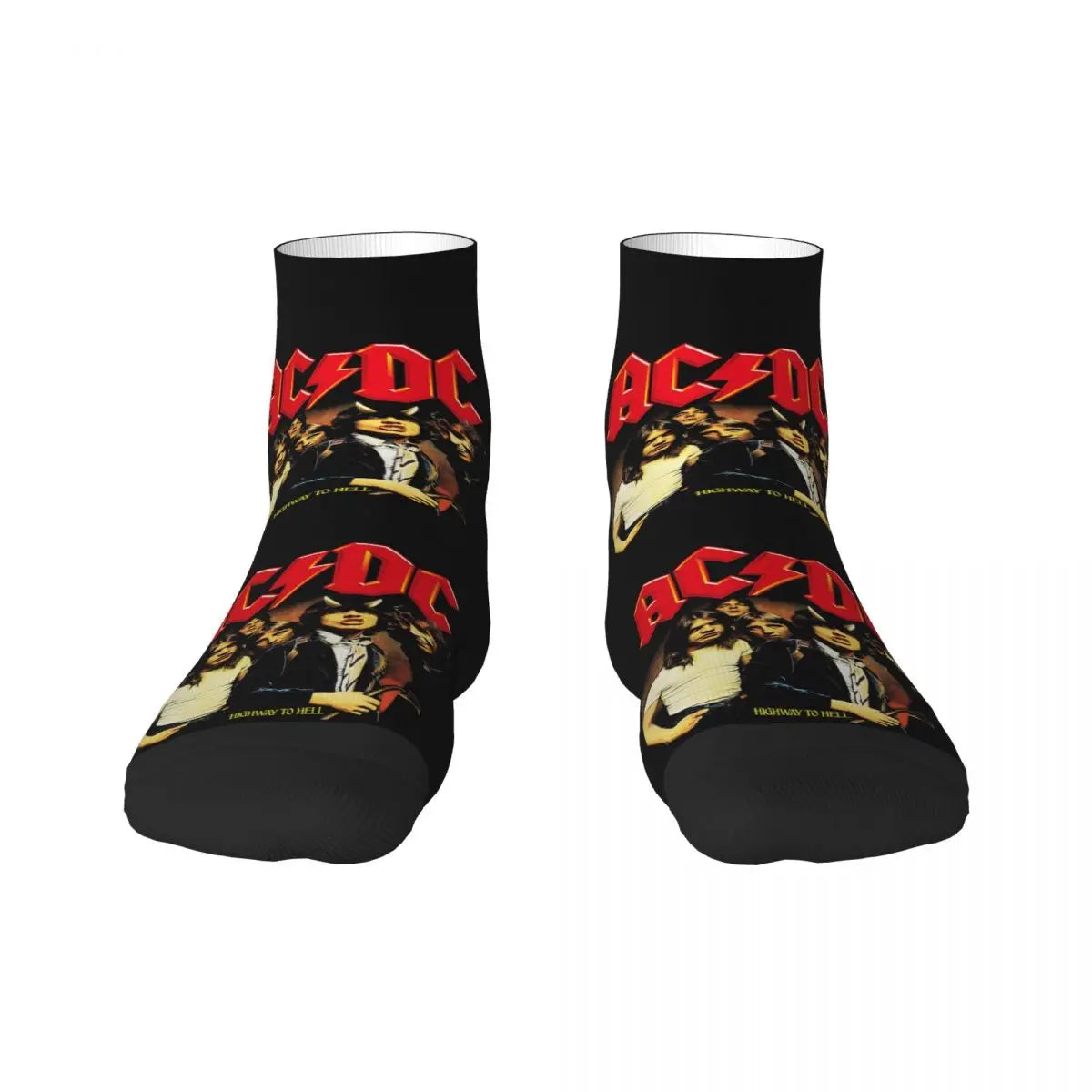 Heavy Metal AC DC Men Women Crew Socks Unisex Cool 3D Print Vintage Rock Dress Socks - Lizard Vigilante