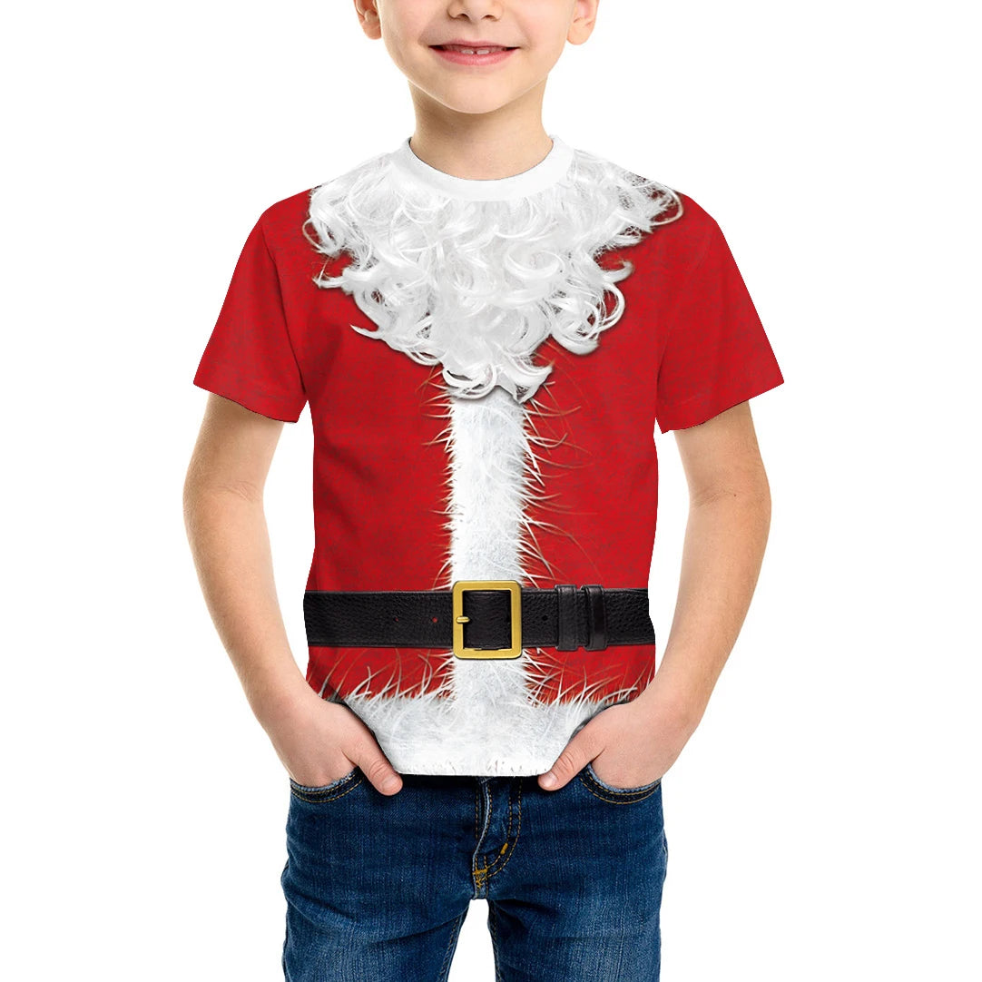 Jolly Santa Claus 3D Printed Costume Top for Kids - Premium Cosplay Costumes from Lizard Vigilante - Just $28.88! Shop now at Lizard Vigilante