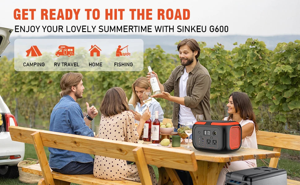 ⚡ SinKeu VoltRaid Portable Power Station — 600W / 300W / 200W / 120W Solar Generator Bank for Camping, Travel, RV & Chaos Survival