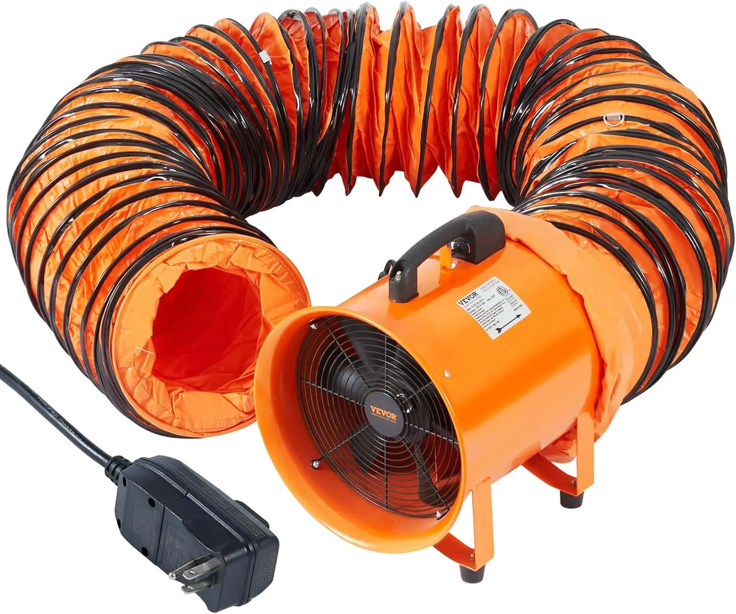 VEVOR 16-Inch Industrial Utility Blower Fan – 2-Speed 5175 CFM Heavy-Duty Axial Exhaust Fan with 33ft Duct Hose for Warehouses, Factories & Construction - Premium fan from Lizard Vigilante - Just $420! Shop now at Lizard Vigilante