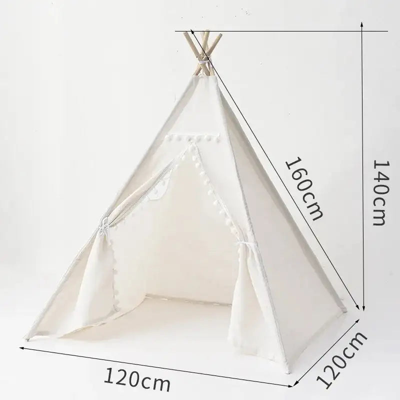 Portable  Teepee Tent Large Play House for Children Tents Kids Canvas Indian Play Tent Wigwam Child Tipi Room Decoration