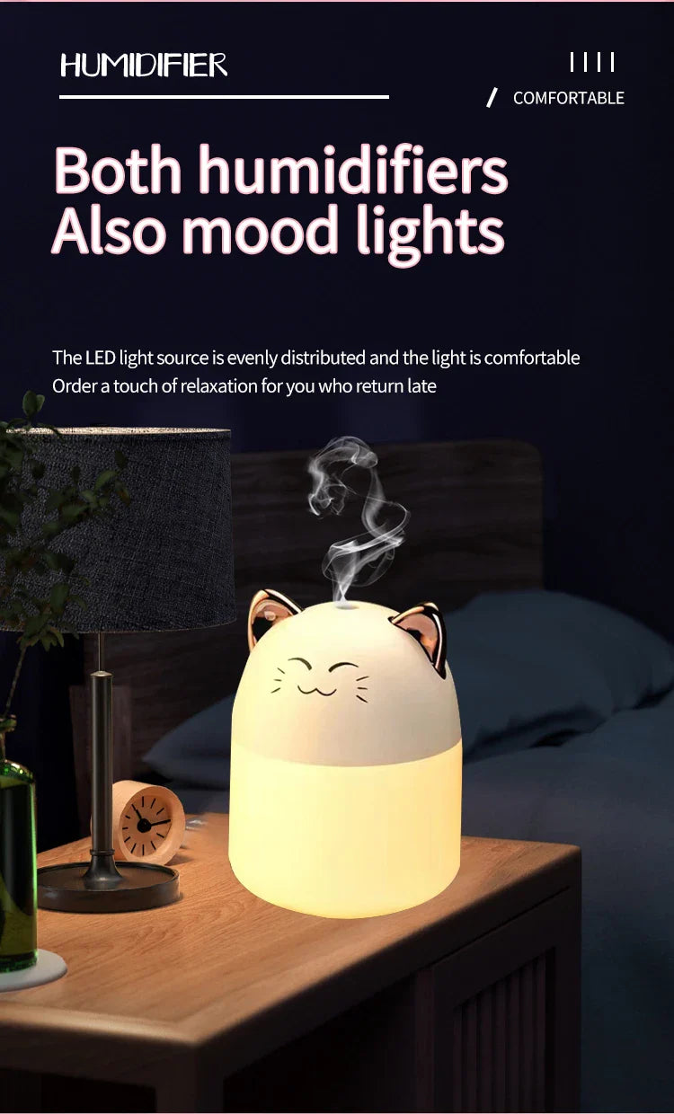 Cute Pet Humidifier Mini Office Desktop Air Conditioning Room Air Humidification Usb Small Household Heavy Fog Spray