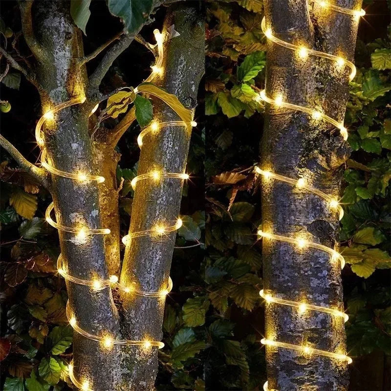 Solar Tube Rope LED Light – Outdoor Garden Christmas Decoration Garland - Premium lighting from Lizard Vigilante - Just $18.99! Shop now at Lizard Vigilante