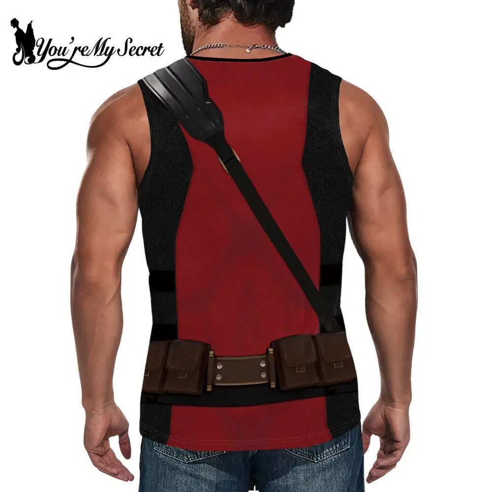 Deadpool Wolverine Cosplay Superhero Printed Vest Comic Compression Workout Bodybuilding Tank Tops - Premium shirt from Lizard Vigilante - Just $23.99! Shop now at Lizard Vigilante