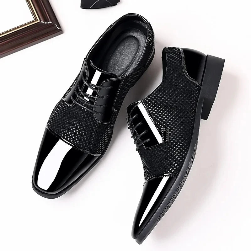 Men Dress Shoes For Men Oxfords PU Leather Shoes Lace Up Formal Black Leather Wedding Party Shoes Casual Luxury Brand Men's 2023 - Premium  from Lizard Vigilante - Just $28.99! Shop now at Lizard Vigilante