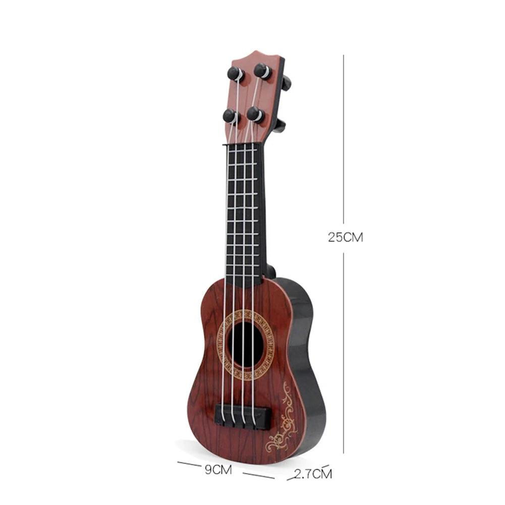 Soprano Ukulele 4 Strings Beginners Children Learning Guitar Musical Instruments Kids Classical String Instrument Party Supplies - Lizard Vigilante