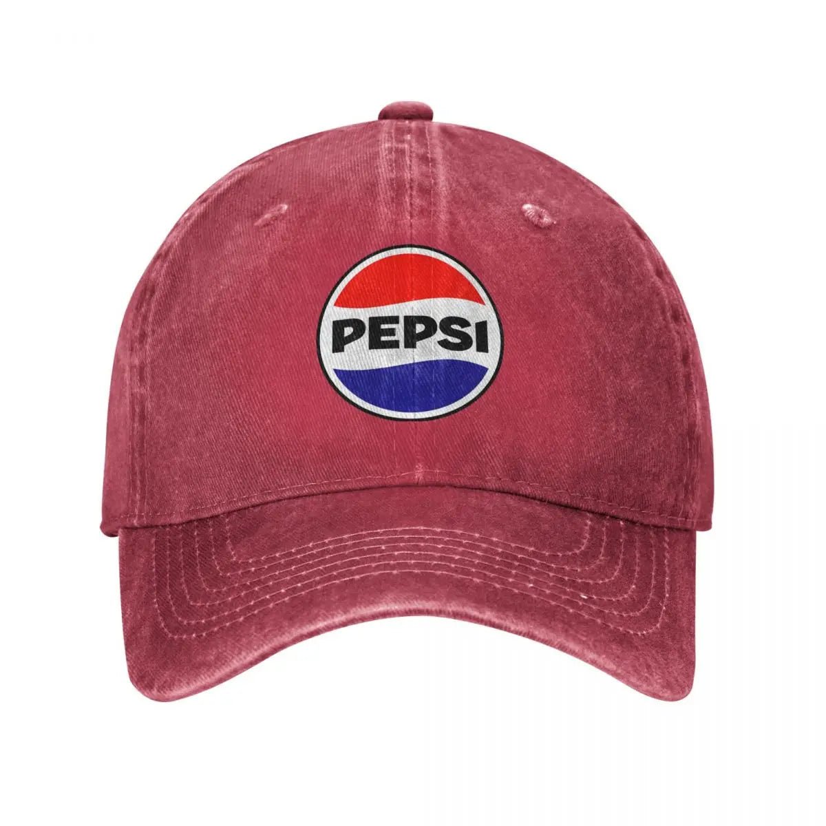 Vintage '69 Pepsi Logo Denim Baseball Cap – Casual Unisex Adjustable Trucker Hat for Rock, Summer, and Sun Protection - Premium Baseball cap from Lizard Vigilante - Just $19.88! Shop now at Lizard Vigilante