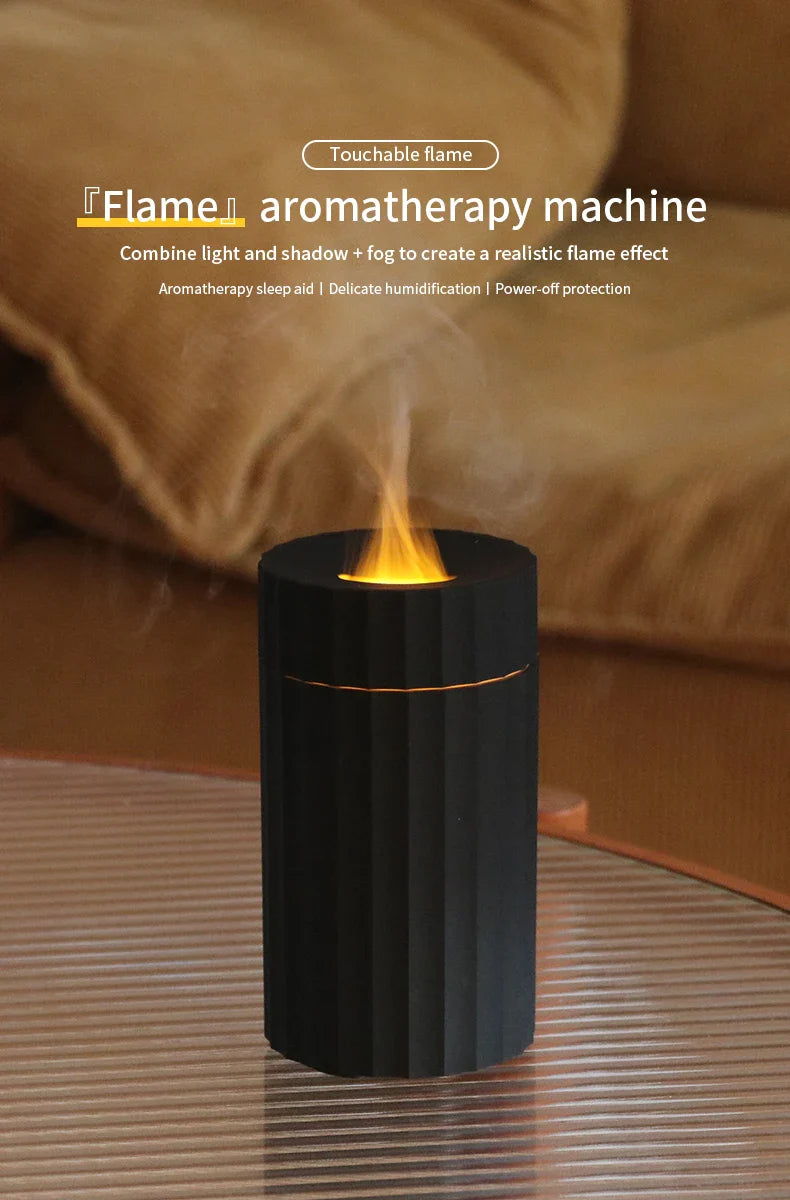 Newest RGB Flame Aroma Diffuser Aromatherapy Essential Oil Difusor USB Portable Air Humidifier Ultrasonic Nebulizer For Home Car