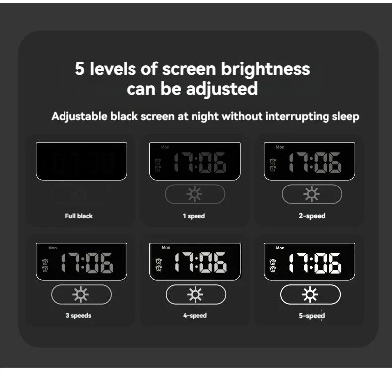 Portable Bluetooth Speaker with Wireless Charging Atmosphere Light Clock Alarm Function Double Speaker USB Charging