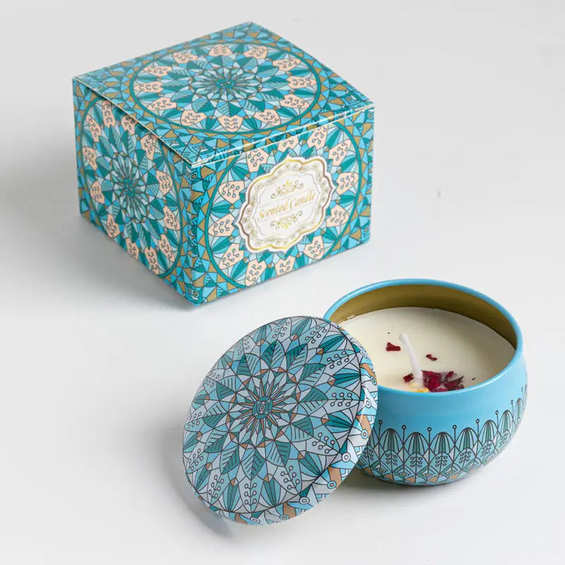 Osmanthus Gardenia Fragrance Candles with Petals Small Romantic Fragrance Candles for Girls' Birthday Gifts Home Aromatherapy