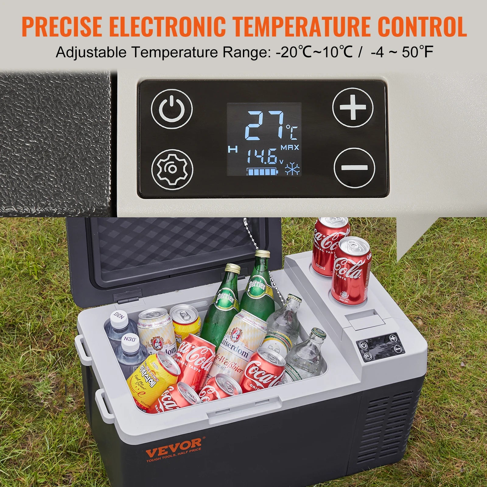 VEVOR Mini Fridge Car Refrigerator Freezer Compressor Ice Box 20L Portable 21Qt Single Zone Cooler for Car Home Outdoor Trval - Premium Refrigerator from Lizard Vigilante - Just $238.88! Shop now at Lizard Vigilante