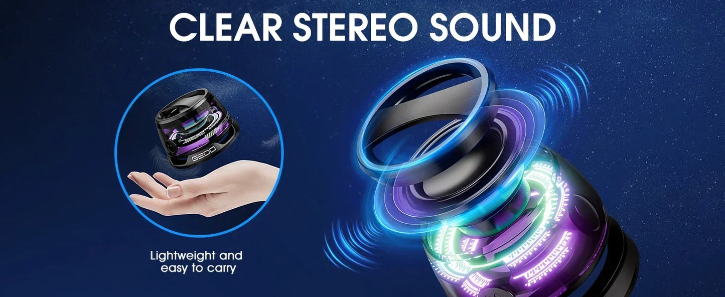 2025 New Portable Mini Bluetooth Speaker G200 RGB Lighting Magnetic Speaker BT5.3 Mini Sound Box 7 Hours Playback Phone Holder