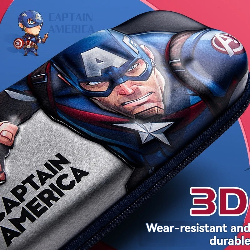 Marvel Spider-Man & Avengers Metal Pencil Case High-Capacity Portable School Supplies Gift