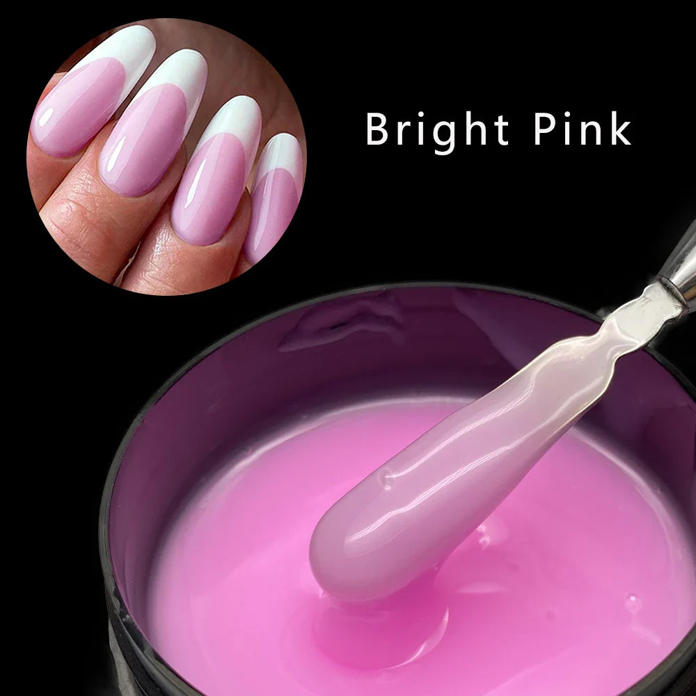 Jillnails 100g Glitter Shimmer Milky Hard Gel Builder Nail for Nails ExtensionsRoyal Blue Pink  UV LED Camouflage  Selfleveling