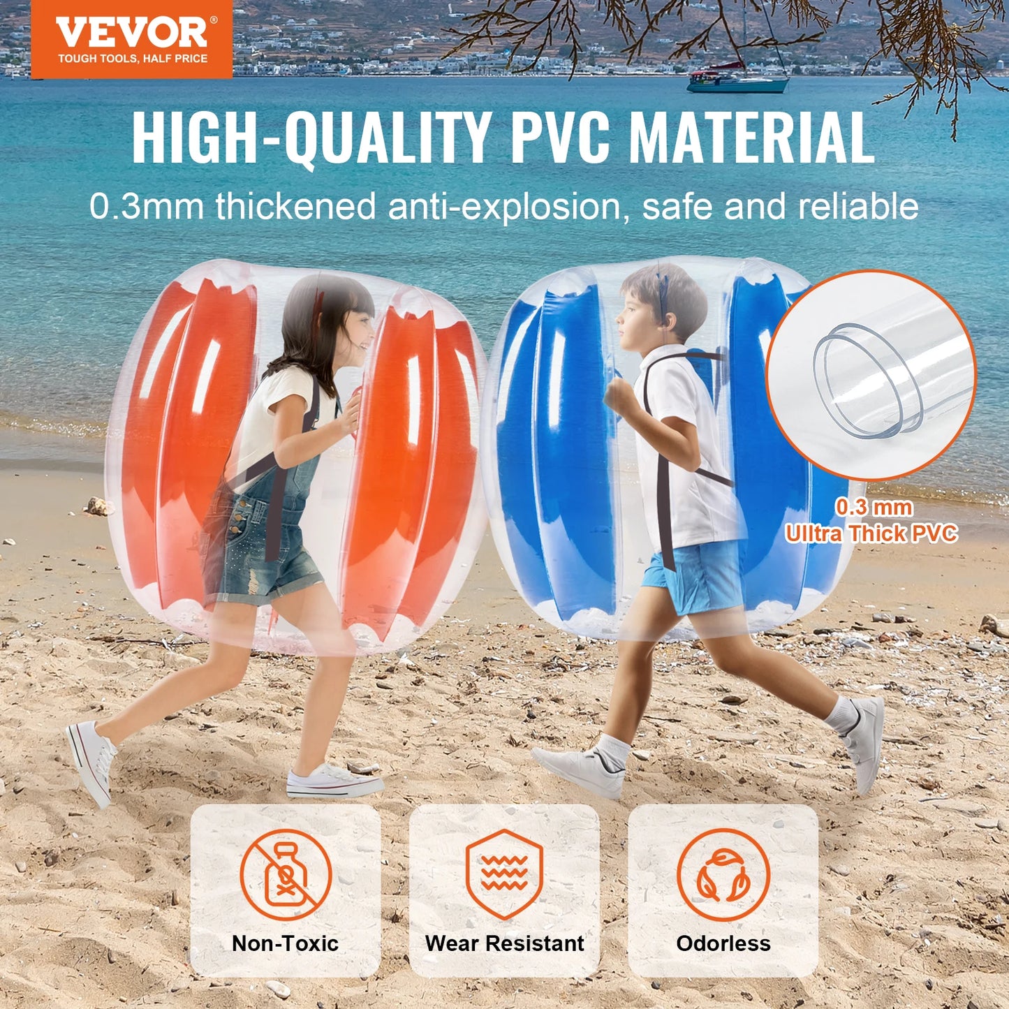 VEVOR Impact Sumo Spheres | 2-Pack Inflatable Zorb Bumper Balls | High-Energy Human Hamster Bubbles for Kids & Teens - Premium balls from Lizard Vigilante - Just $37.99! Shop now at Lizard Vigilante