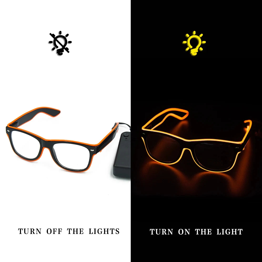 Neon Glow Sunglasses Led Glasses Bright Light Supplies Party Flashing Glasses EL Wire Glowing Gafas Luminous Bril Novelty Gift - Premium Sunglasses from Lizard Vigilante - Just $19.99! Shop now at Lizard Vigilante