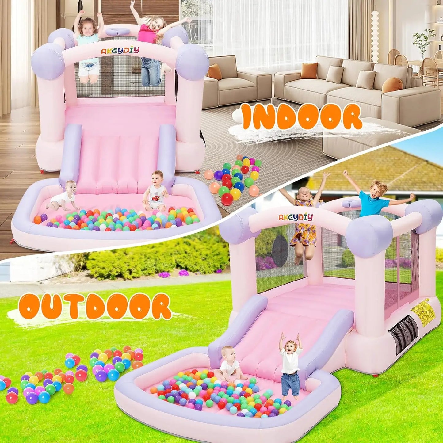 Ultimate Inflatable Bouncy House with Ball Pit – All-in-One Jumping Castle for Kids | Slide, Basketball Hoop, Ball Pool & Dart Target - Premium bounce house from Lizard Vigilante - Just $601.08! Shop now at Lizard Vigilante