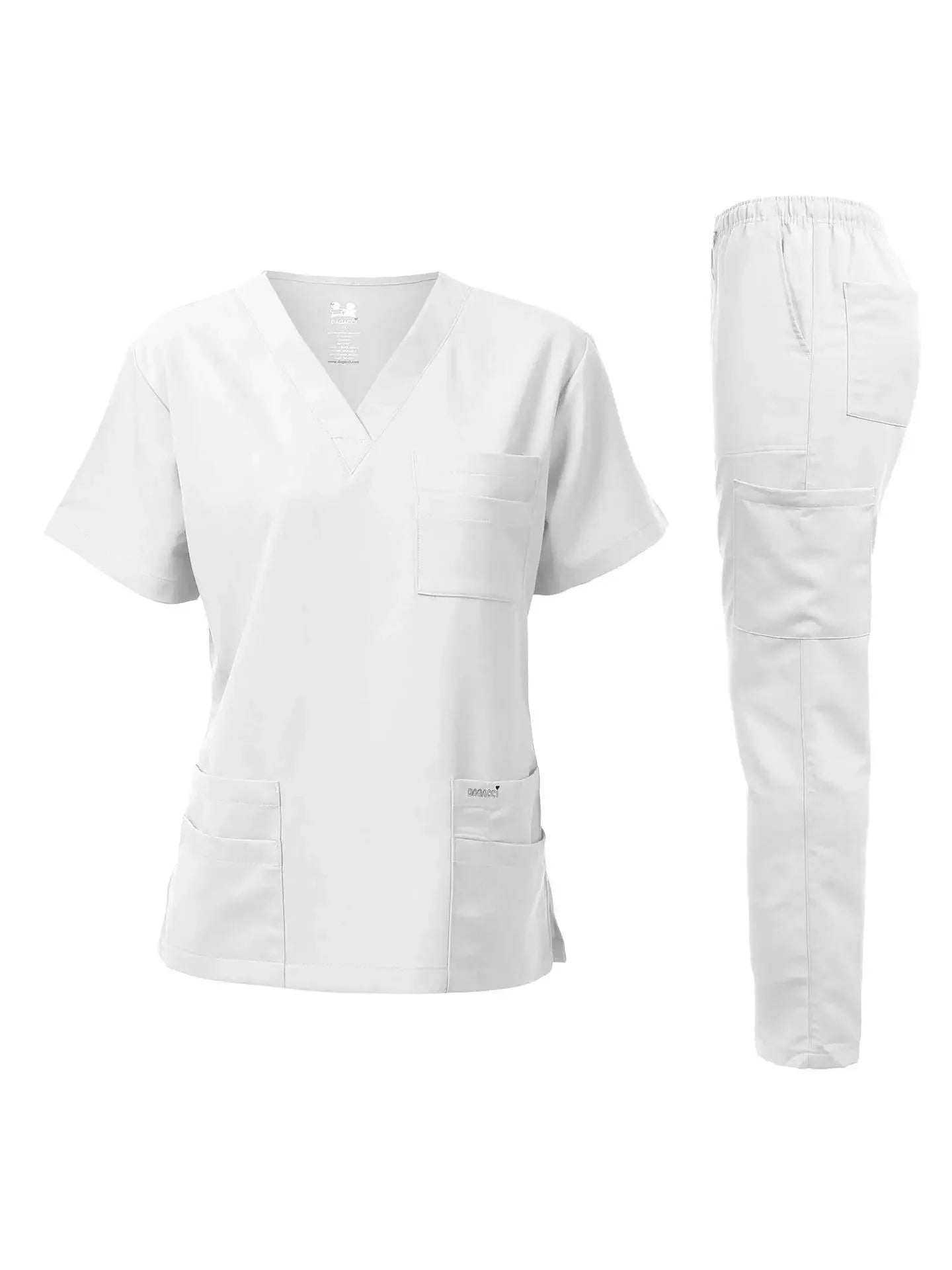 MERTRAW Scrub Uniform Set | Casual Style Medical & Beauty Salon Workwear | Short Sleeve Nurse & Medical Blouses - Premium scrubs from Lizard Vigilante - Just $33.88! Shop now at Lizard Vigilante