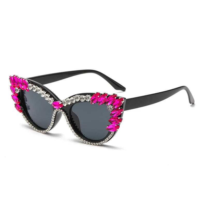 “Diamond Eyes 23241” – Chaos-Cat UV400 Big Gem Sunglasses for Max Drama & Minimal Subtlety | Gradient Polycarbonate Cat Eye Spectacles - Premium shades from dsers - Just $10.99! Shop now at Lizard Vigilante