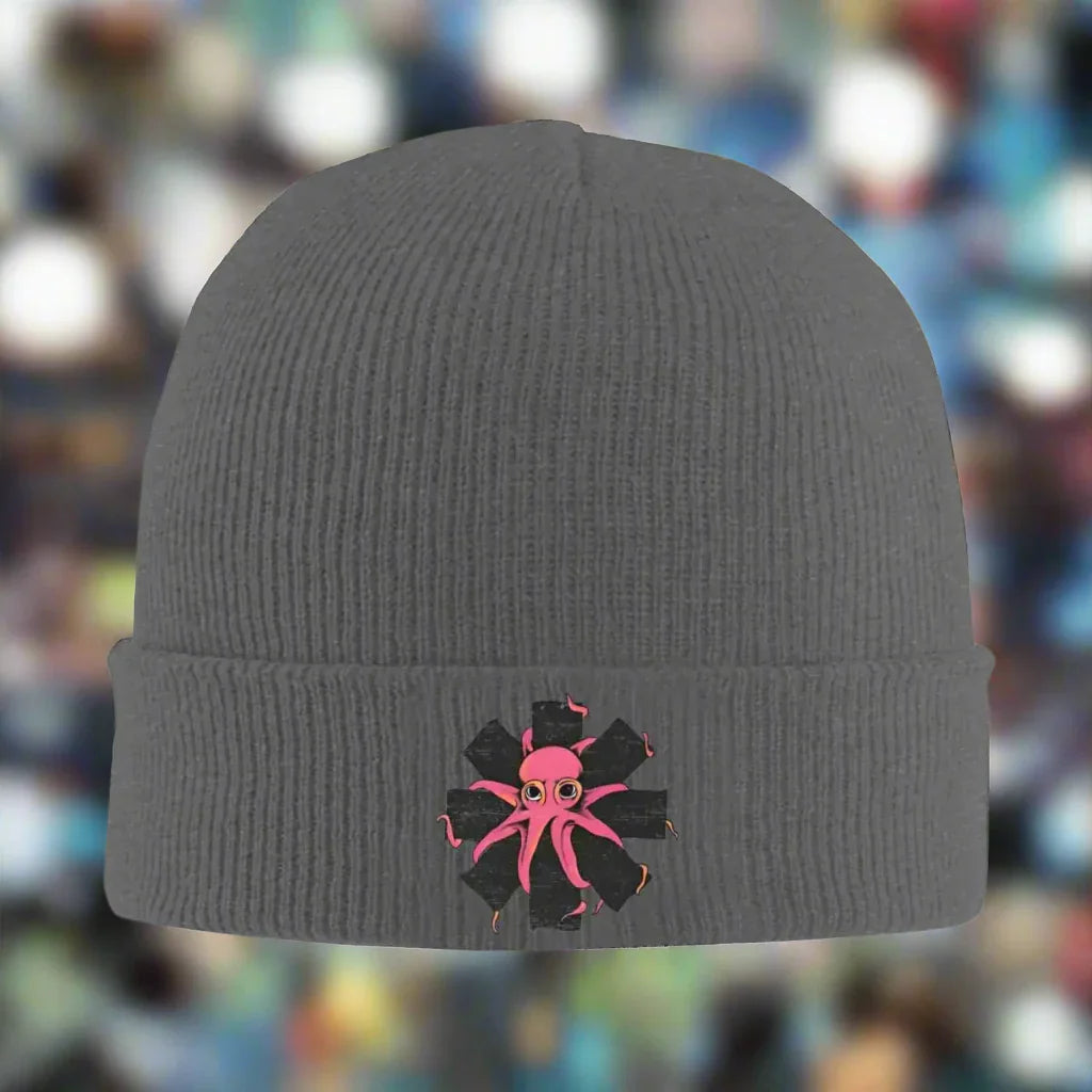 Red Hot Chili Octopus Beanie – Fiery Winter Skullies for Hip-Hop Rebels & Cozy Trendsetters - Premium unisex beanie from Lizard Vigilante - Just $21.08! Shop now at Lizard Vigilante