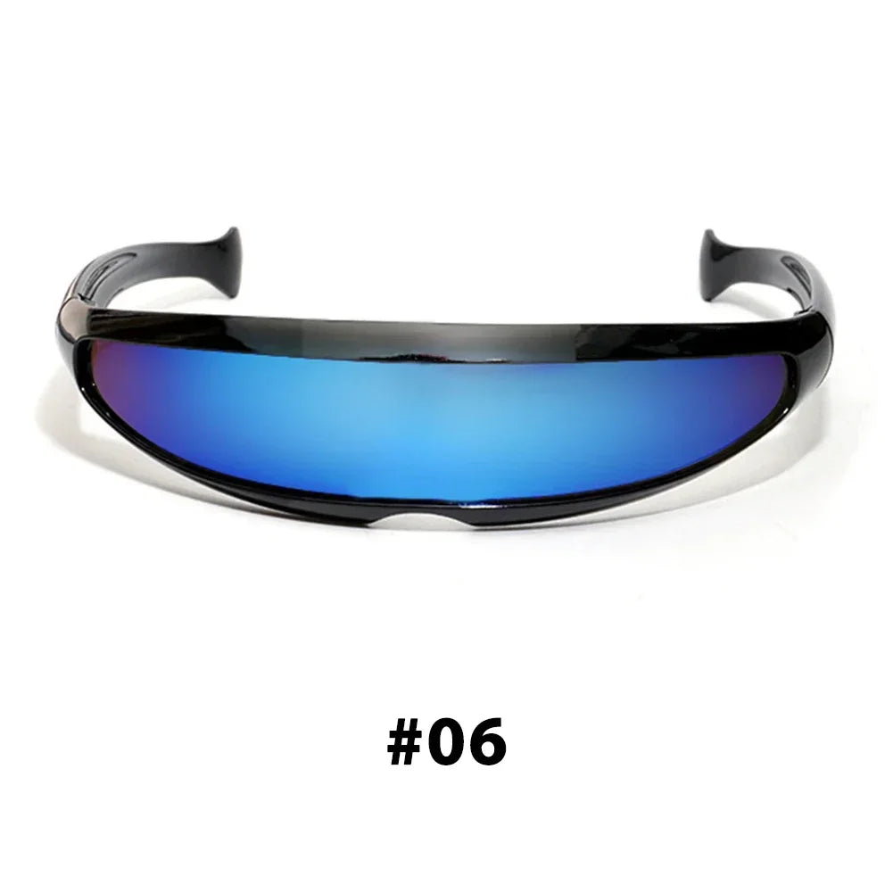CYBERSTRIKE X1: Futuristic Cyclops Visor Sunglasses – UV400 Laser Lens Eyewear - Premium shades from Lizard Vigilante - Just $8.99! Shop now at Lizard Vigilante