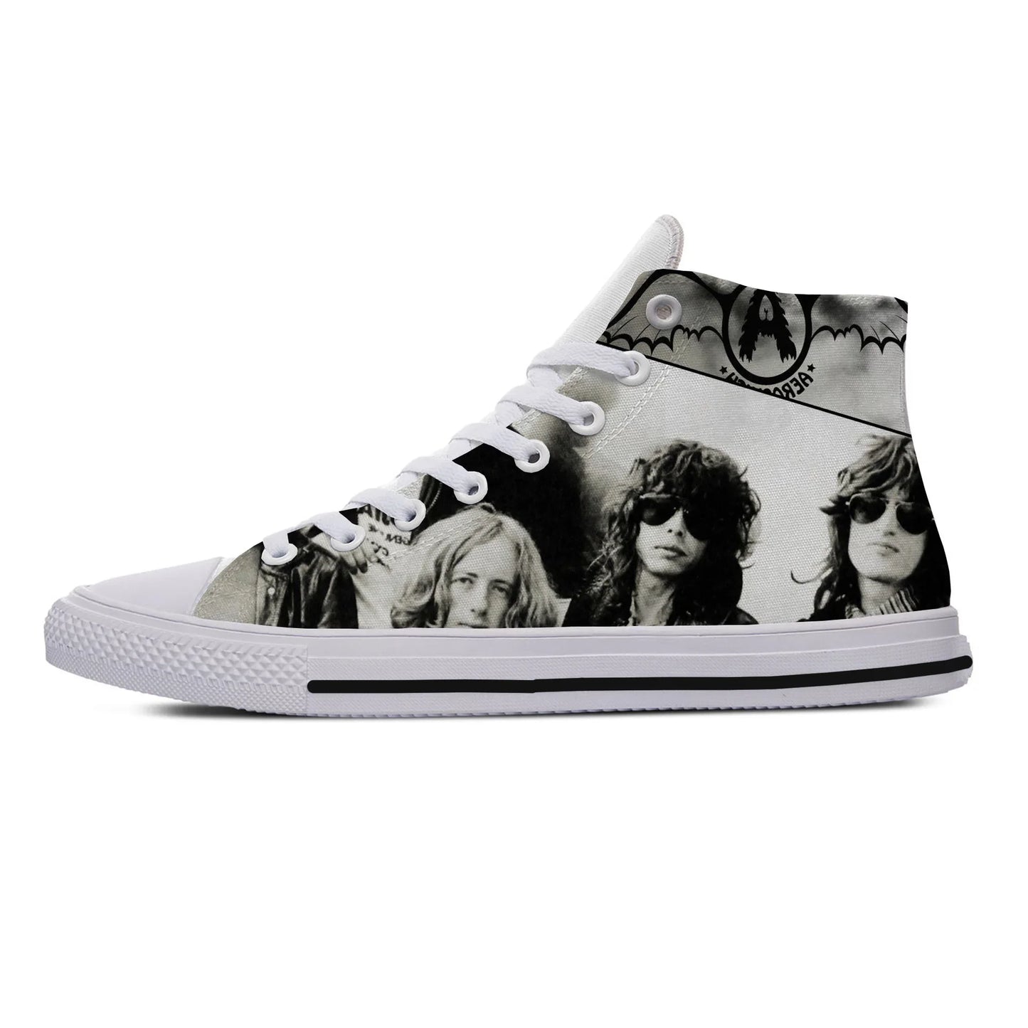 Aerosmith High Top Sneakers for Women Men Casual Rock Band Board Shoes High Quality Canvas Ankle Shoes - Premium sneakers from Lizard Vigilante - Just $42.88! Shop now at Lizard Vigilante