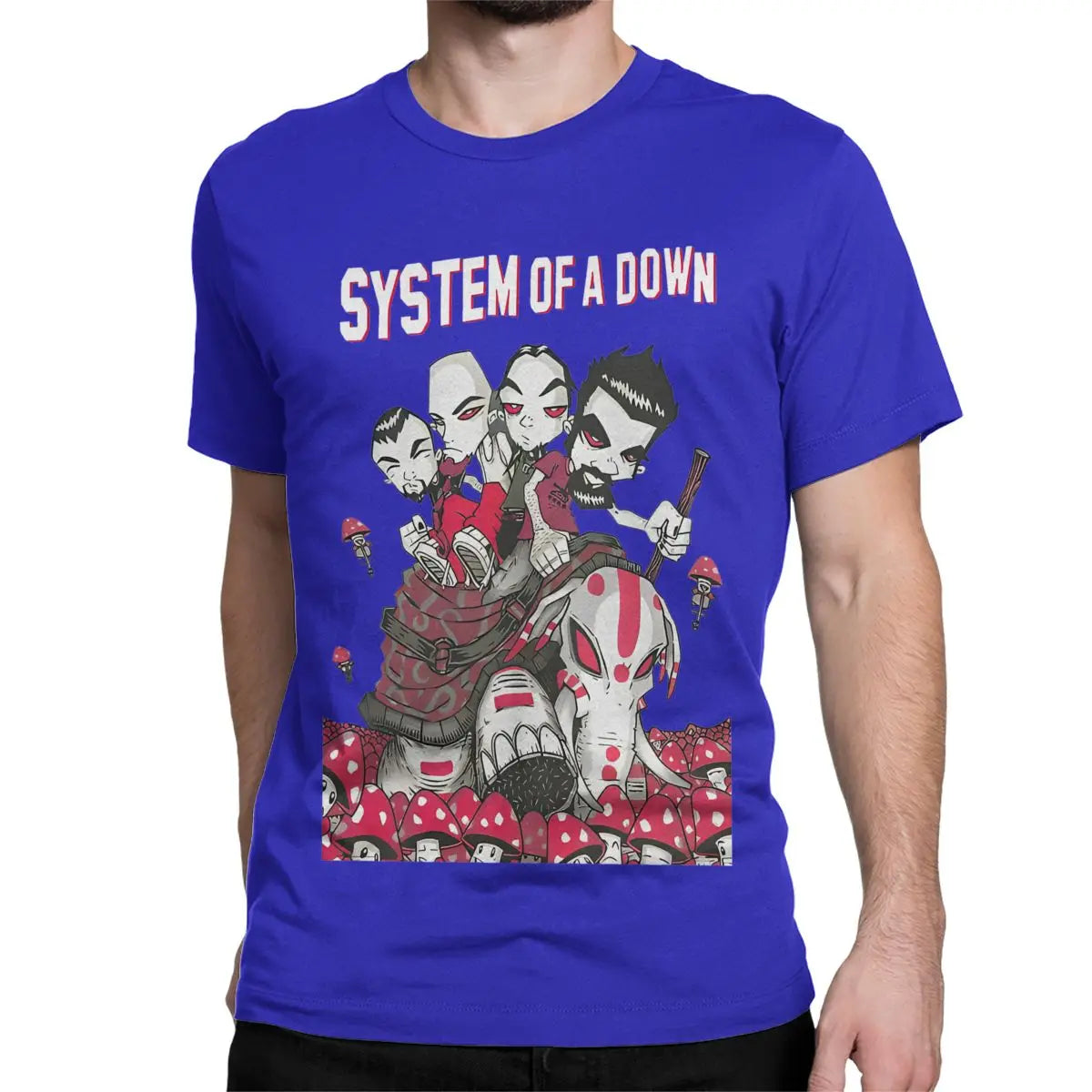 System of A Down SOAD Rock Heavy Metal Band T Shirt for Men Women Pure Cotton Vintage T-Shirt SOAD Tees Short Sleeve Tops 4XL 5XL - Lizard Vigilante