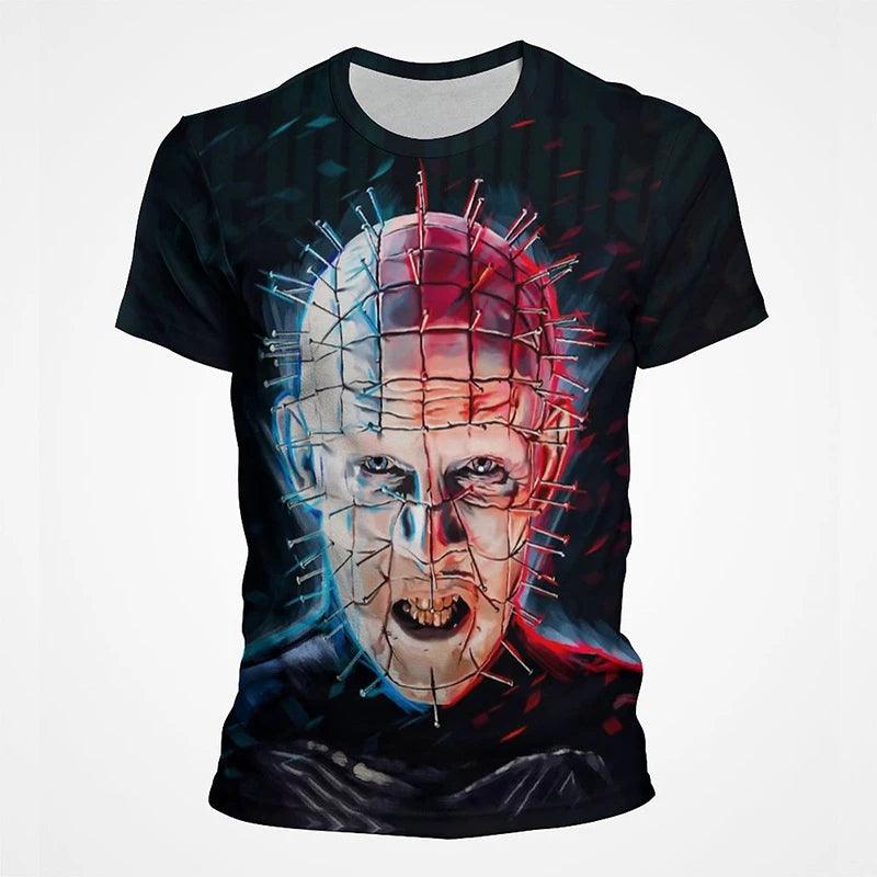 Horror Movie Hellraiser T-Shirts Scary 3D Printed Streetwear Men Women Casual Fashion Oversized T Shirt Kids Tees Tops Clothing - Premium T-shirts from Lizard Vigilante - Just $22.99! Shop now at Lizard Vigilante