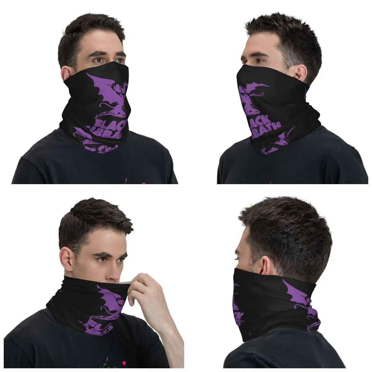 Black Sabbath Neck Gaiter Printed Bandana Face Scarf Multifunctional Headwear Adult All Season - Premium neck gaiter from Lizard Vigilante - Just $20.88! Shop now at Lizard Vigilante