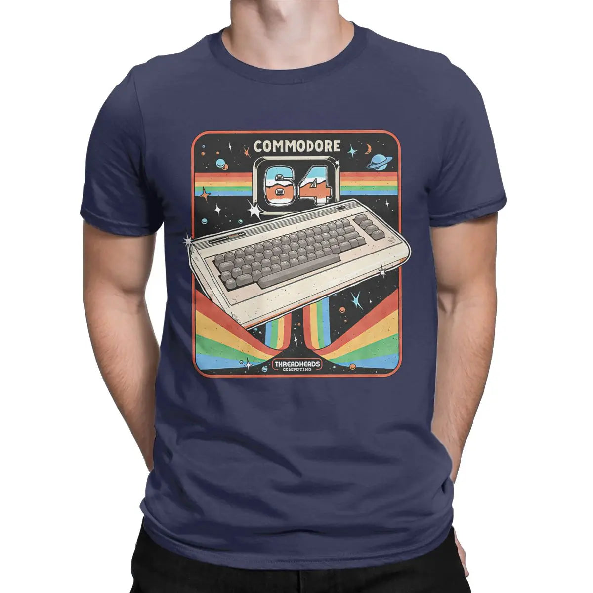 Retro Commodore 64 Advanced Home Computer Tee – Vintage Graphic T-Shirt for Tech Enthusiasts - Premium T-Shirt from Lizard Vigilante - Just $23.88! Shop now at Lizard Vigilante