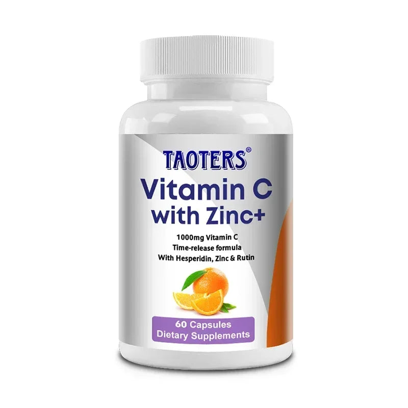 Vitamin C + Zinc Capsules - Joint Support, Immune Support, Antioxidant,Dietary Supplements