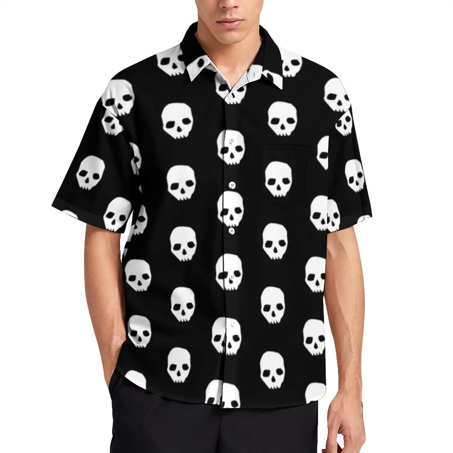 Retro Goonies Print Hawaiian Beach Shirt – 80s Classic Movie-Inspired Casual Button-Up for Men, Plus Size - Premium beach shirt from Lizard Vigilante - Just $26.88! Shop now at Lizard Vigilante