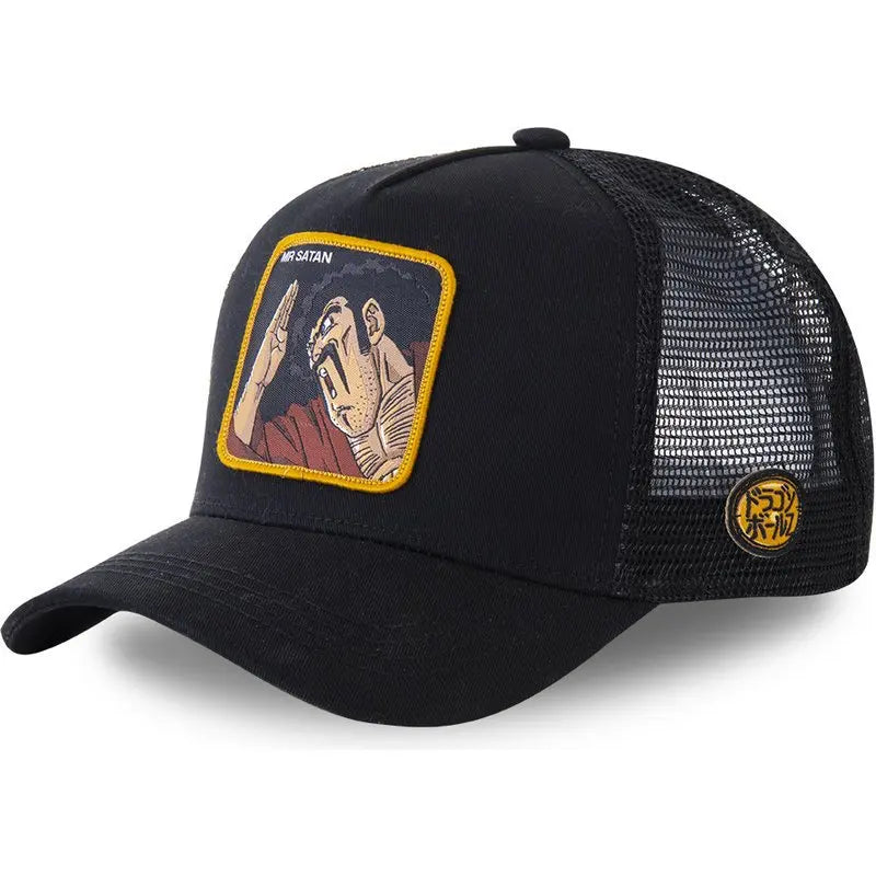 New Dragon Ball Trucker Hat Son Goku Cap Summer Travel Peaked Cap Men's Embroidery Hip-Hop Cap Style Sun Visor Adjustable Mesh - Premium cap from Lizard Vigilante - Just $4.99! Shop now at Lizard Vigilante