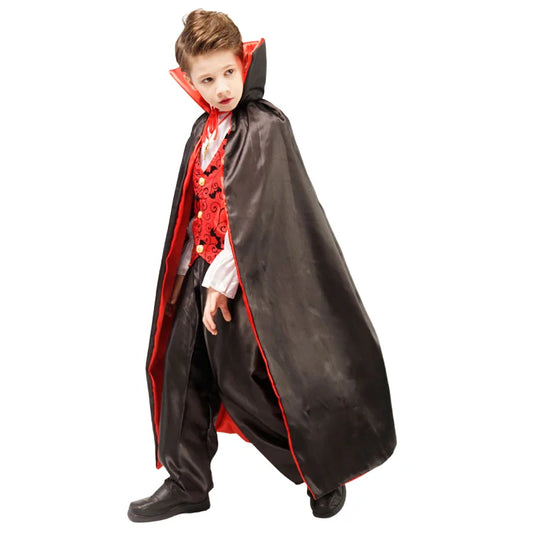 Halloween Children Cosplay Vampire Costume Horror Holiday Party Carnival Funny Clothes Boy Black Stage Costume Cloak Suit - Premium Cosplay Costumes from Lizard Vigilante - Just $29.88! Shop now at Lizard Vigilante