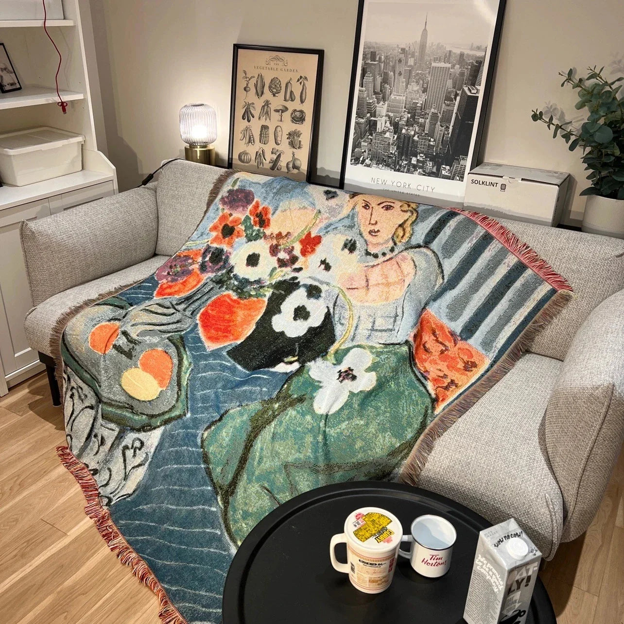 Casual Blankets Bed Decoration Woman Henri Matisse Carpet Sofa Sofa Blanket Throw Blankets Leisure Rug Single Tapestry drop ship