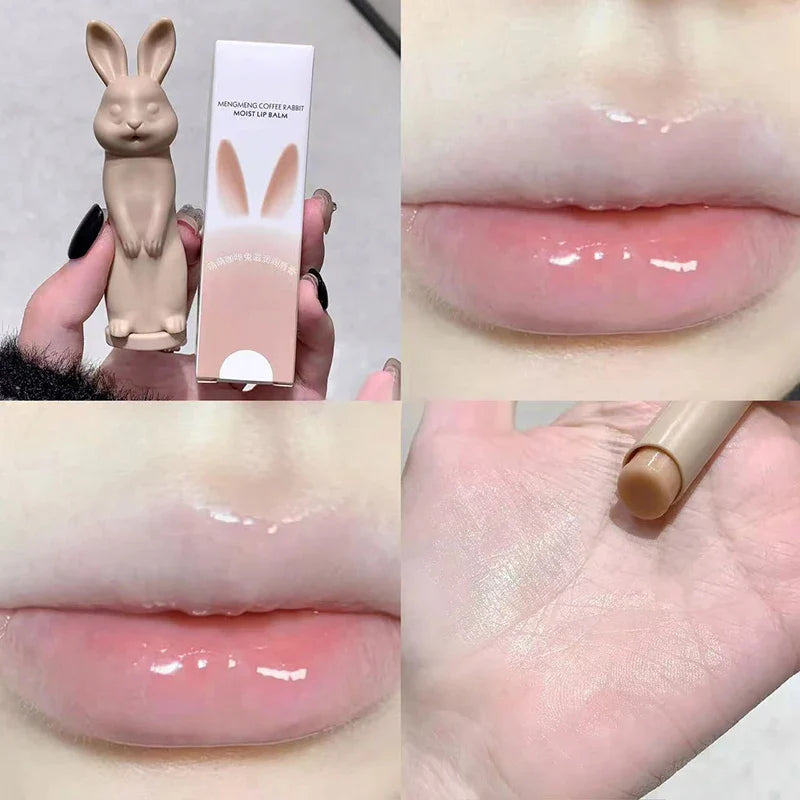 Lip Balm Cute Rabbit Moisturizing Lipstick  Color Changing Moisturizing and Anti Cracking Lipstick Four-Color Rabbit Cosmetics