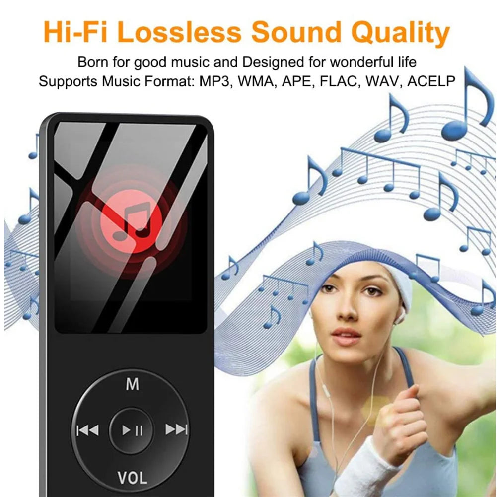 Mp3 Music Player Bluetooth-Compatible Portable Mp4  External Ultra-Thin Student Mp3 Recording - Premium mp3 player from Lizard Vigilante - Just $22.99! Shop now at Lizard Vigilante