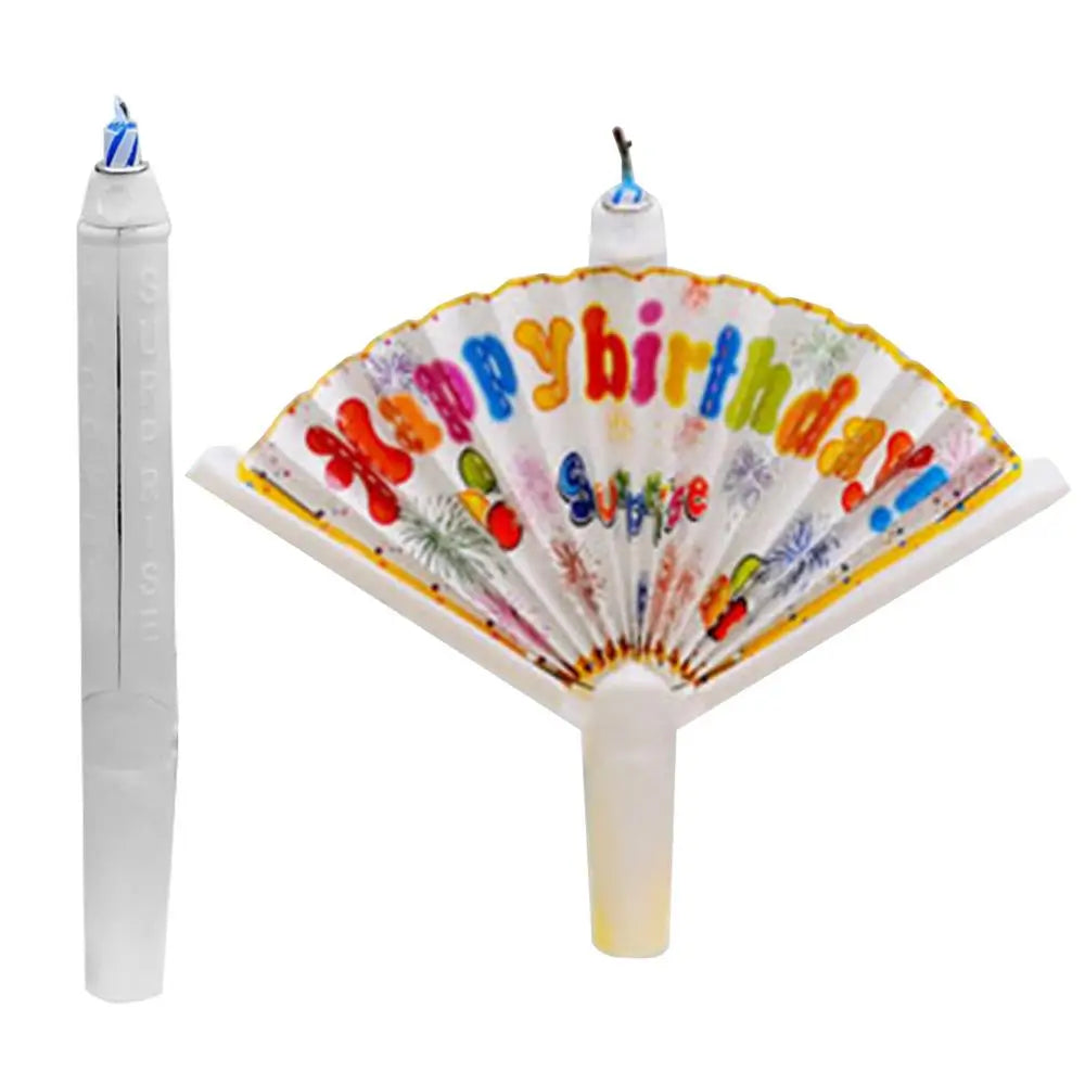 Happy Birthday Candle Fan-Shaped Birthday Candle Supplies Birthday Cake Candle Decor Funny Candles for Decorating Birthday Theme