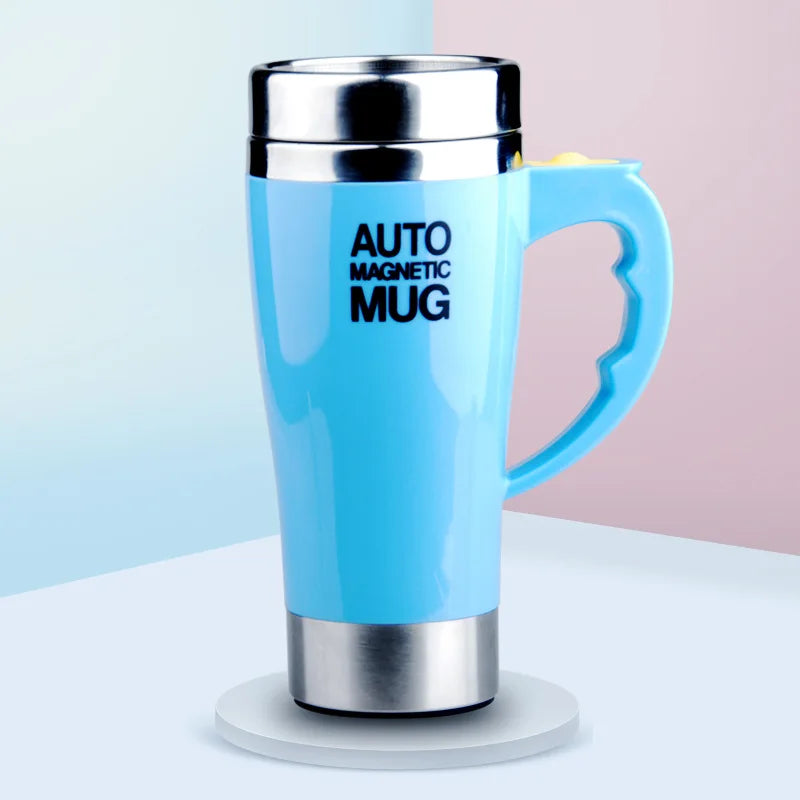 Automatic Self Stirring Magnetic Mug, Electric Auto Magnetic Coffee Mug, Auto Mixing Juice Milk Cup, Stainless Steel, 401-500ml - Lizard Vigilante