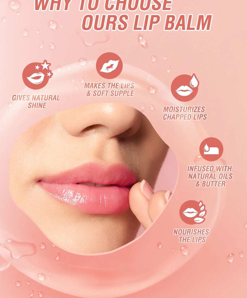 Long Lasting Color Changing Lipstick Moisturizing Lip Balm Natural Nourishing Beeswax Lip Gloss Lip Care Cosmetics